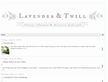 Tablet Screenshot of lavenderandtwill.com